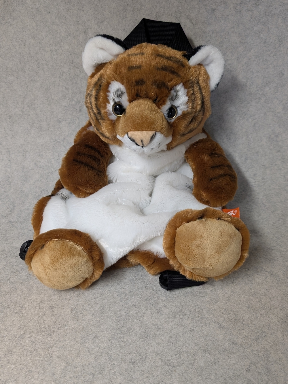Plush Tiger Kids Backpack - Brown & White